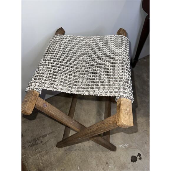 2 Vintage Canvas Folding Camp Stools Fishing Portable Camping Flaming Fireside - Picture 7 of 14